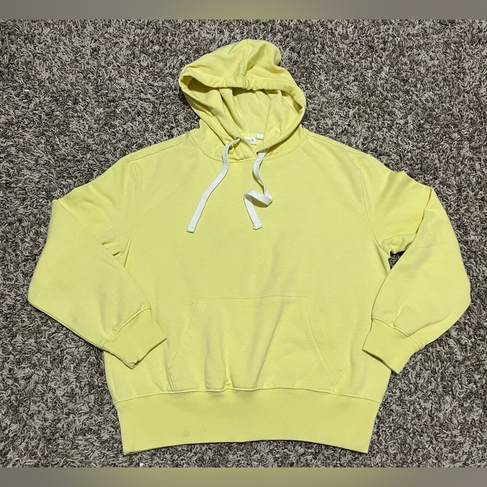 Gap Yellow Pullover Lightweight Cotton Blend Hoodie Women's Small